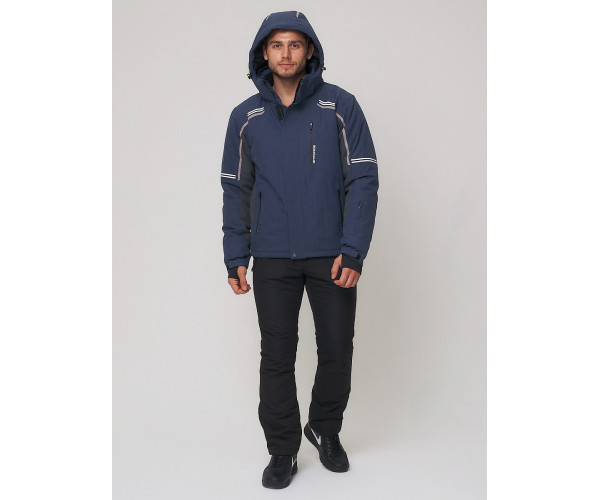 Мужская зимняя горнолыжная куртка  темно-синего цвета 1971-1TS