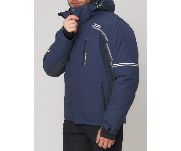 Мужская зимняя горнолыжная куртка  темно-синего цвета 1971-1TS