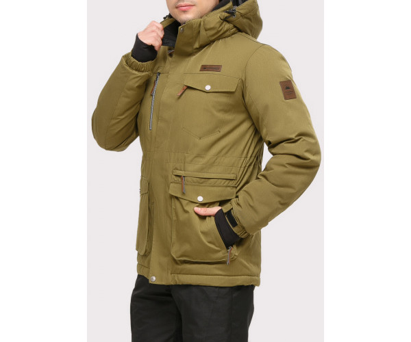 Мужской зимний костюм горнолыжный цвета хаки 01910Kh