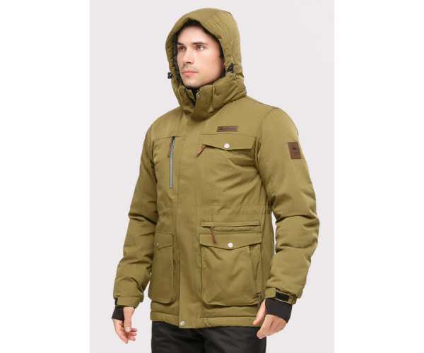 Мужской зимний костюм горнолыжный цвета хаки 01910Kh