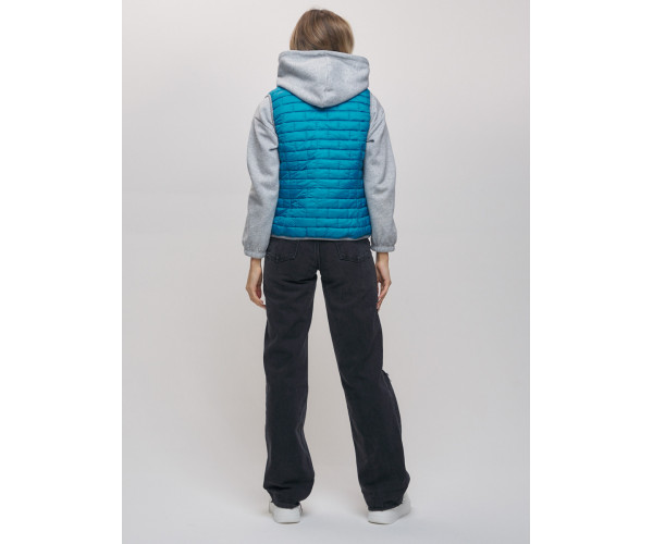 Жилетка стеганная Valianly синего цвета 33311S