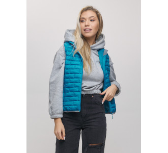 Жилетка стеганная Valianly синего цвета 33311S