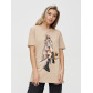 Женская туника с принтом бежевого цвета 4296B