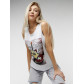 Футболка без рукавов женская белого цвета 8209Bl