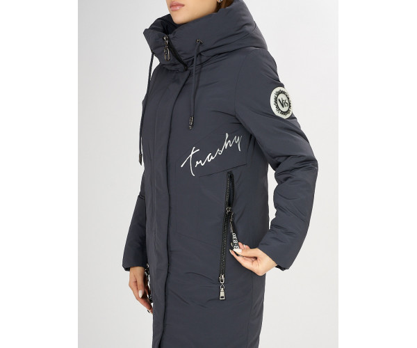 Куртка зимняя темно-серого цвета 72115TC