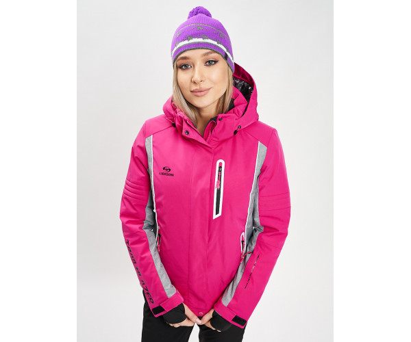 Горнолыжная куртка женская розового цвета 77034R