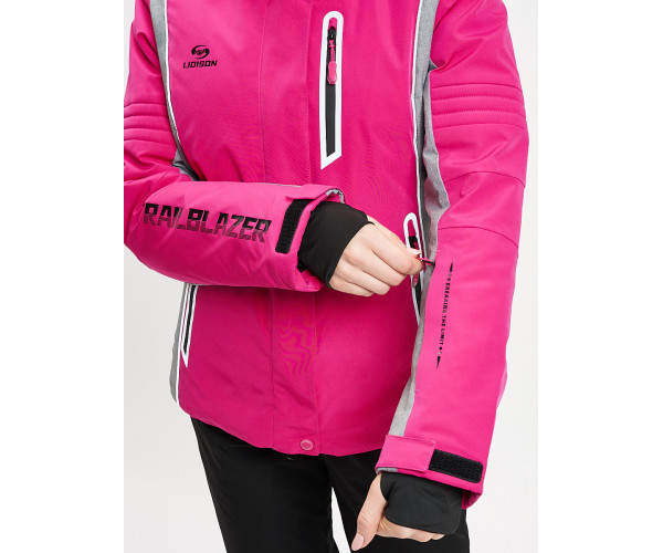 Горнолыжная куртка женская розового цвета 77034R