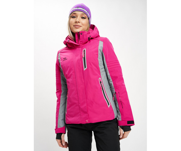 Горнолыжная куртка женская розового цвета 77034R