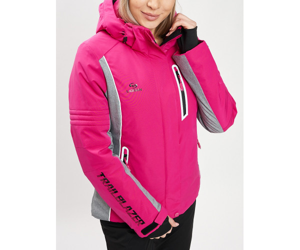 Горнолыжная куртка женская розового цвета 77034R