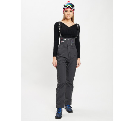 Брюки горнолыжные темно-серого цвета 102TC
