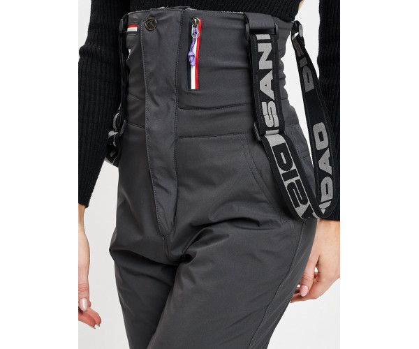 Брюки горнолыжные темно-серого цвета 102TC