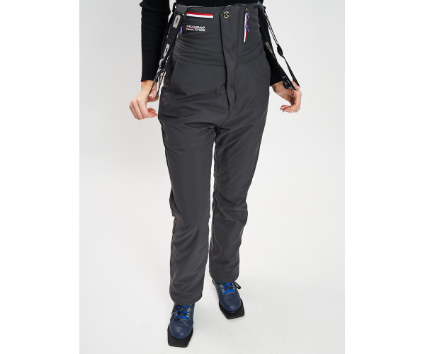 Брюки горнолыжные темно-серого цвета 102TC