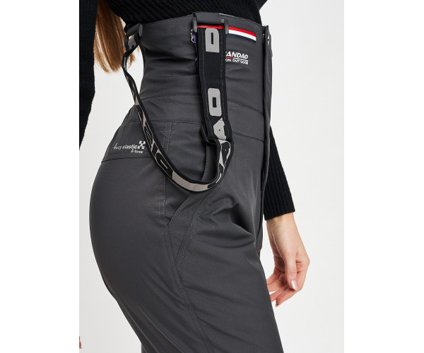 Брюки горнолыжные темно-серого цвета 102TC