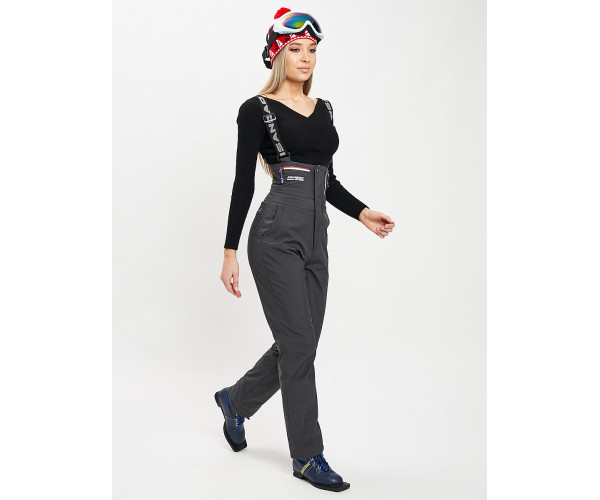 Брюки горнолыжные темно-серого цвета 102TC