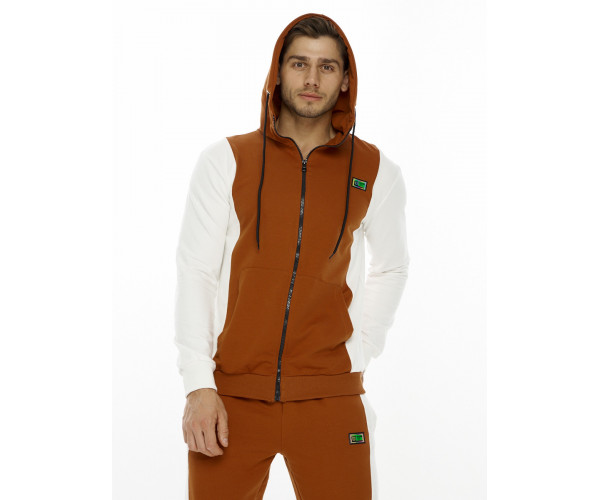 Спортивный костюм трикотажный коричневого цвета 9154K