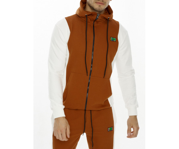 Спортивный костюм трикотажный коричневого цвета 9154K