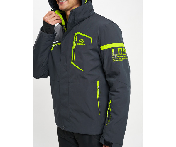 Горнолыжная куртка мужская темно-серого цвета 77014TC