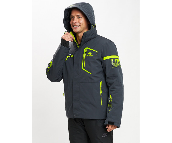 Горнолыжная куртка мужская темно-серого цвета 77014TC