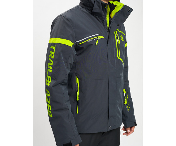 Горнолыжная куртка мужская темно-серого цвета 77014TC