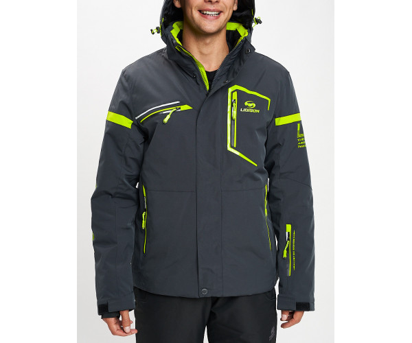 Горнолыжная куртка мужская темно-серого цвета 77014TC