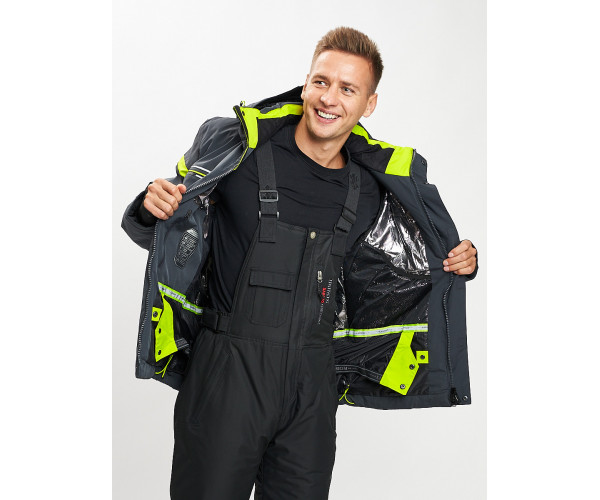 Горнолыжная куртка мужская темно-серого цвета 77014TC