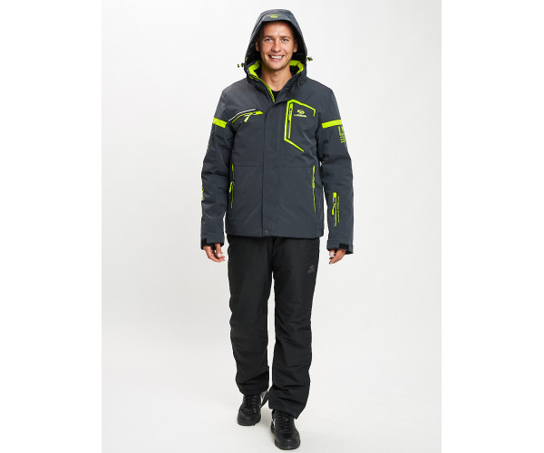 Горнолыжная куртка мужская темно-серого цвета 77014TC