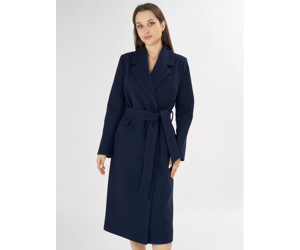 Пальто демисезонное темно-синего цвета 41803TS