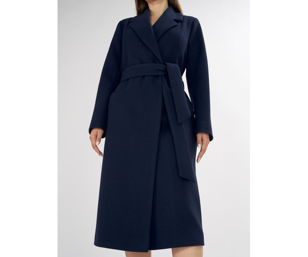 Пальто демисезонное темно-синего цвета 41803TS