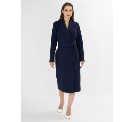 Пальто демисезонное темно-синего цвета 41803TS