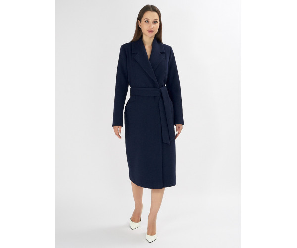 Пальто демисезонное темно-синего цвета 41803TS