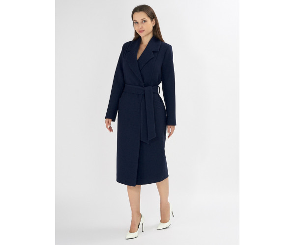 Пальто демисезонное темно-синего цвета 41803TS