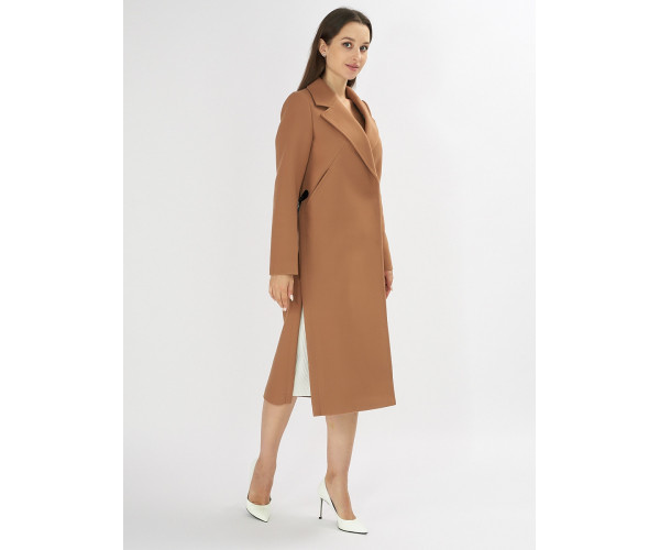 Пальто демисезонное коричневого цвета 42105K