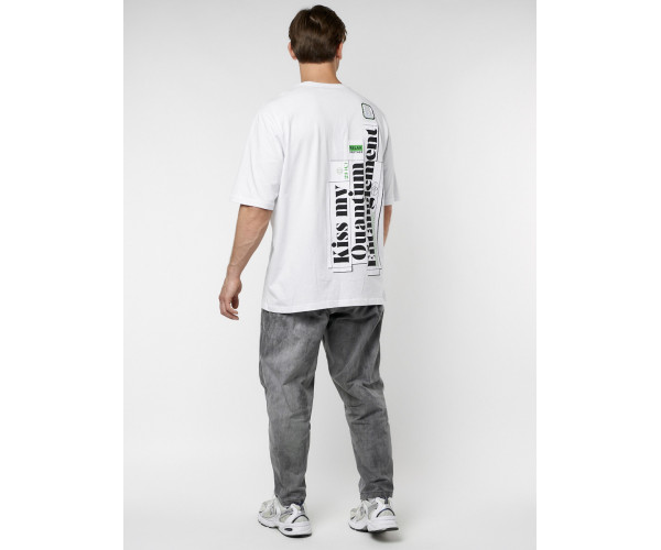 Футболка оверсайз белого цвета 224023Bl