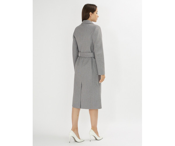 Пальто демисезонное серого цвета 41707Sr