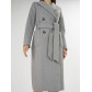 Пальто демисезонное серого цвета 41707Sr