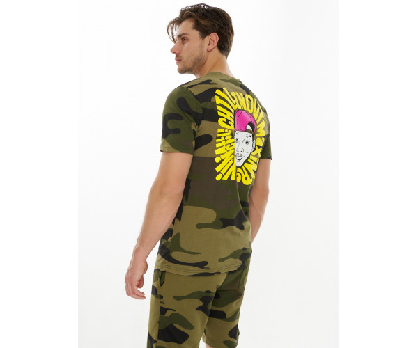 Костюм шорты и футболка цвета камуфляж 221071Kf