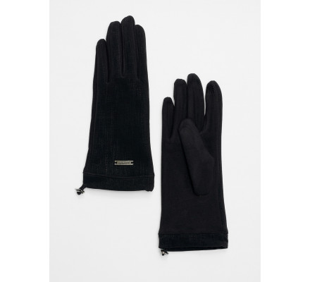 Классические перчатки демисезонные женские черного цвета 610Ch