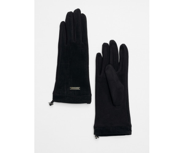 Классические перчатки демисезонные женские черного цвета 610Ch