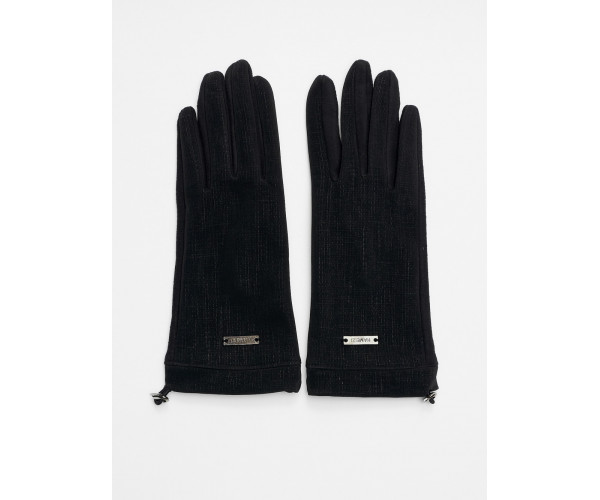 Классические перчатки демисезонные женские черного цвета 610Ch