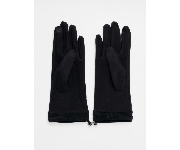 Классические перчатки демисезонные женские черного цвета 610Ch