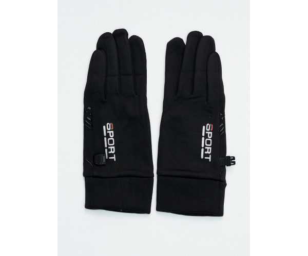 Спортивные перчатки демисезонные женские черного цвета 606Ch