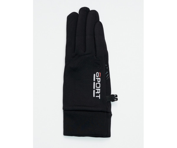 Спортивные перчатки демисезонные женские черного цвета 606Ch