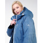 Женская зимняя горнолыжная куртка большого размера голубого цвета 21982Gl