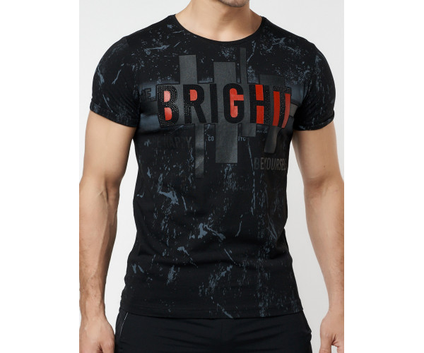 Подростковая футболка черного цвета 220146Ch