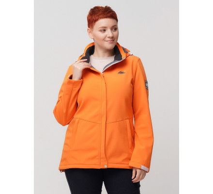 Ветровка  bigsize оранжевого цвета 2034-1O