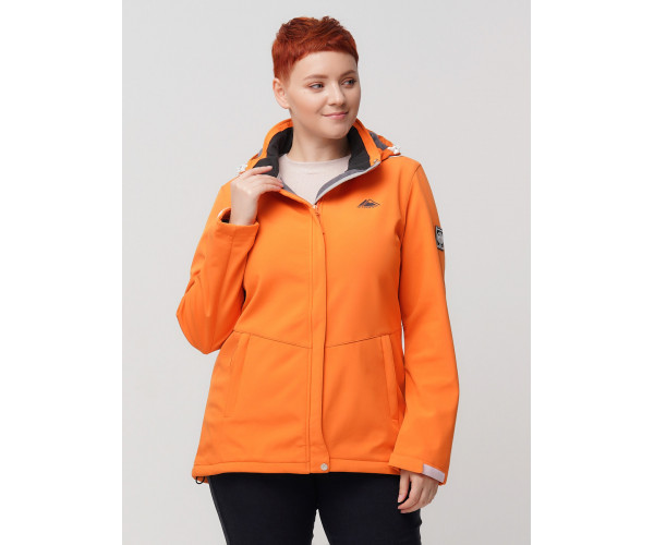 Ветровка  bigsize оранжевого цвета 2034-1O
