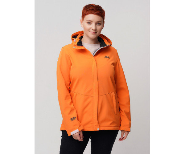 Ветровка  bigsize оранжевого цвета 2034-1O
