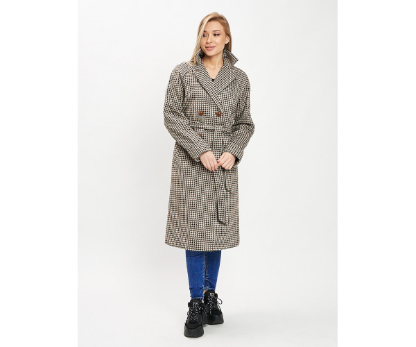 Пальто демисезонное серого цвета 42121-1Sr