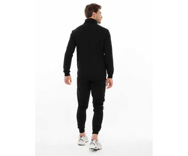 Спортивный костюм трикотажный черного цвета 9153Ch