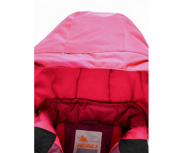 Горнолыжный костюм Valianly для девочки малинового цвета 90081M